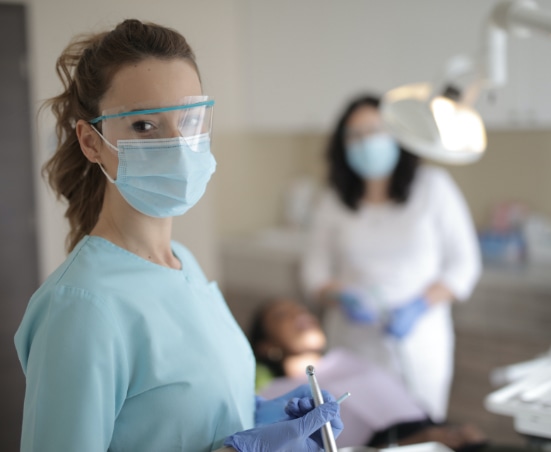 dentist working on patient