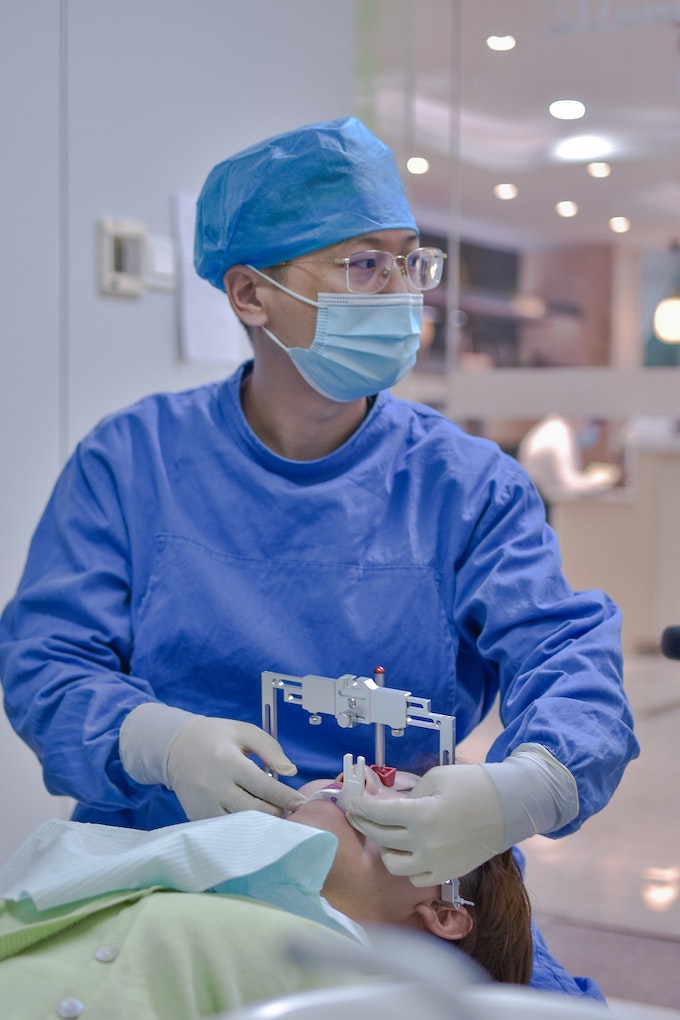 dentist working on patient