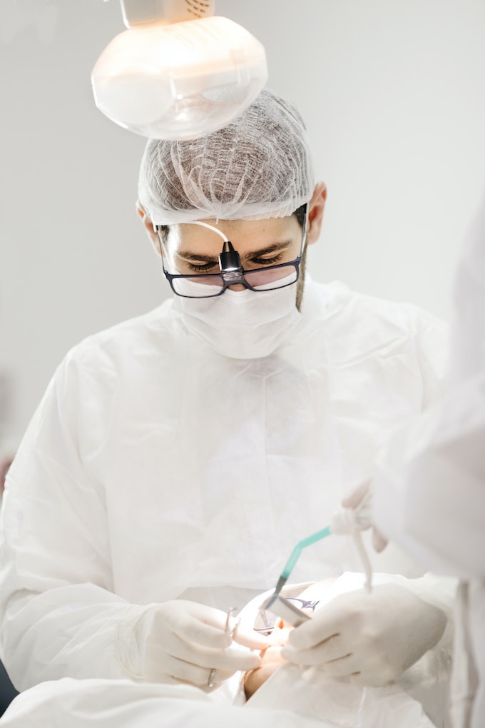 dentist working on patient