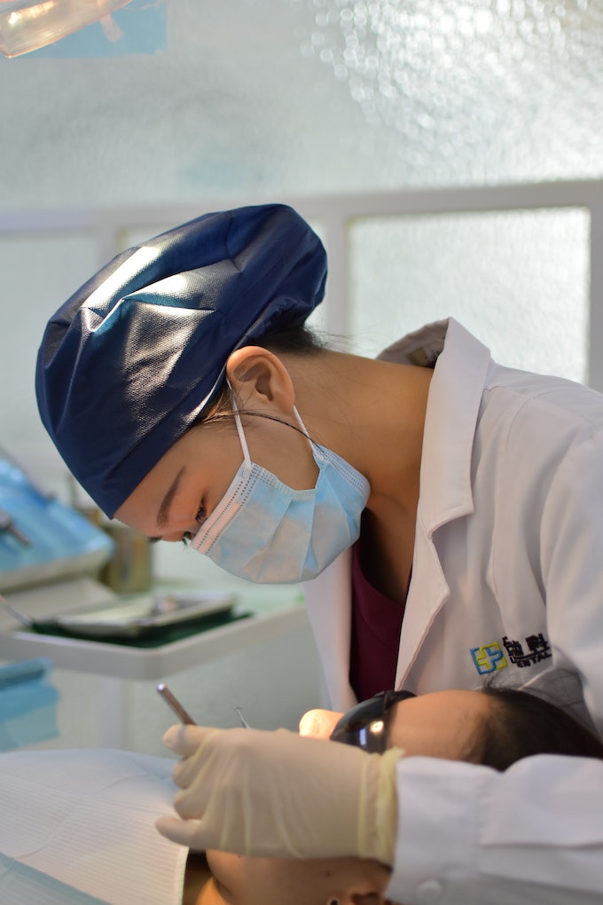 dentist working on patient