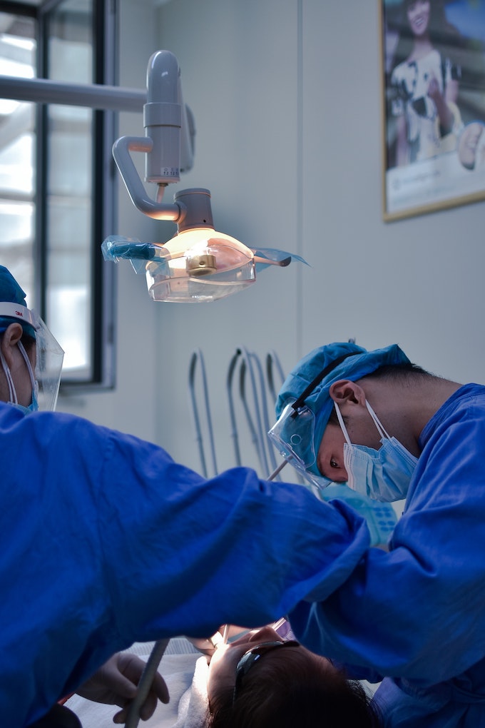 dentist working on patient