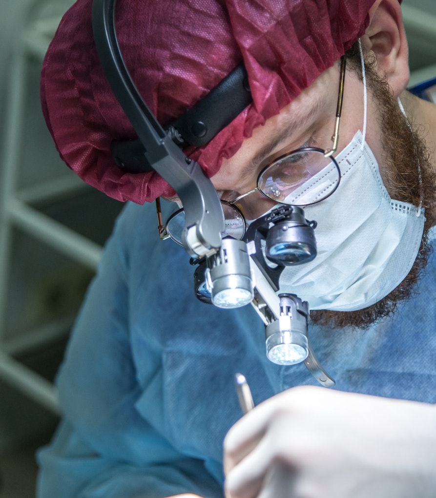 dentist working on patient