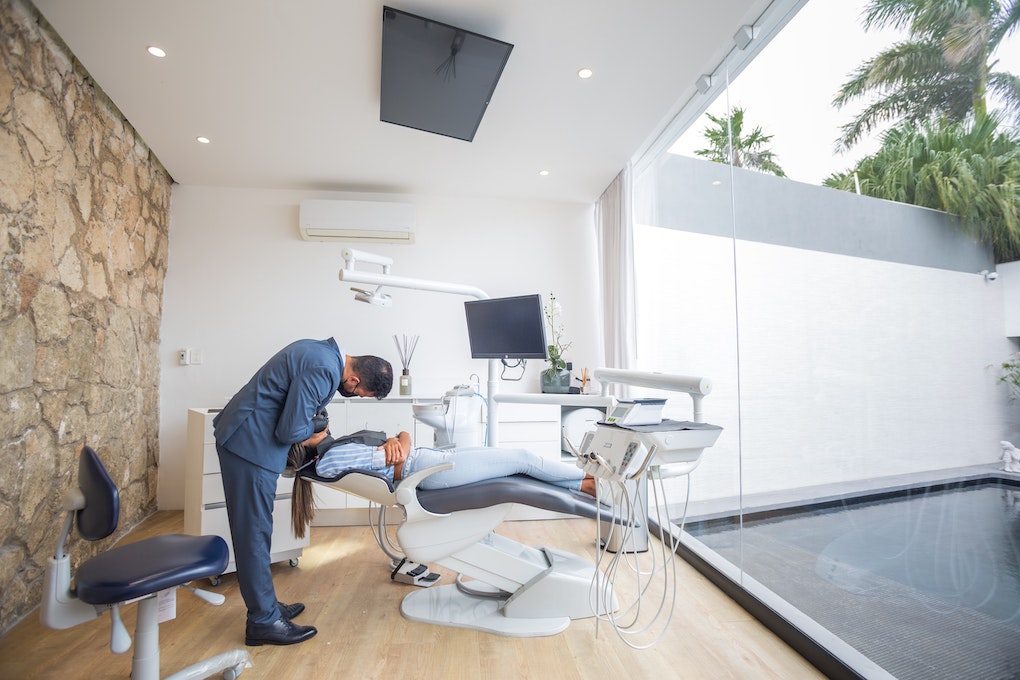 dentist working on a patient