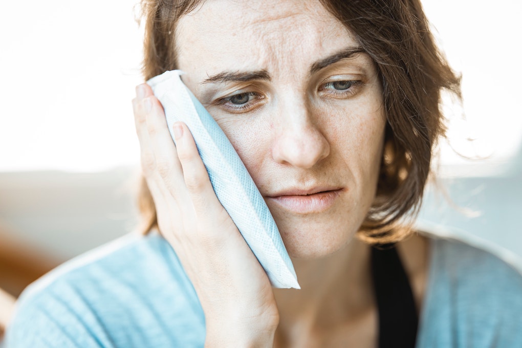 woman with a toothache