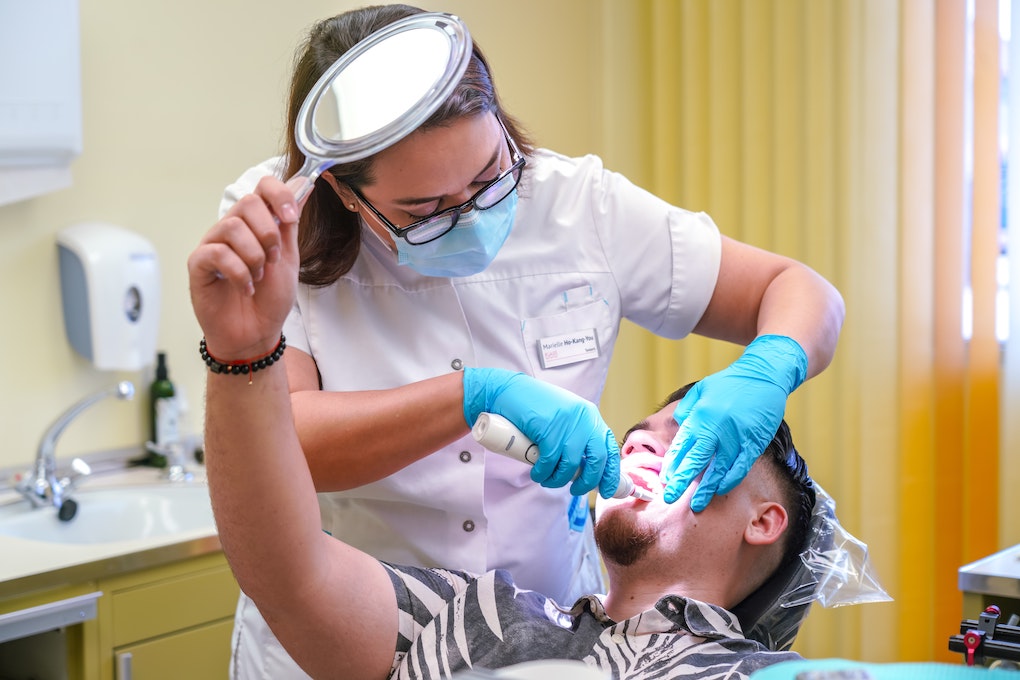 dentist working on a patient