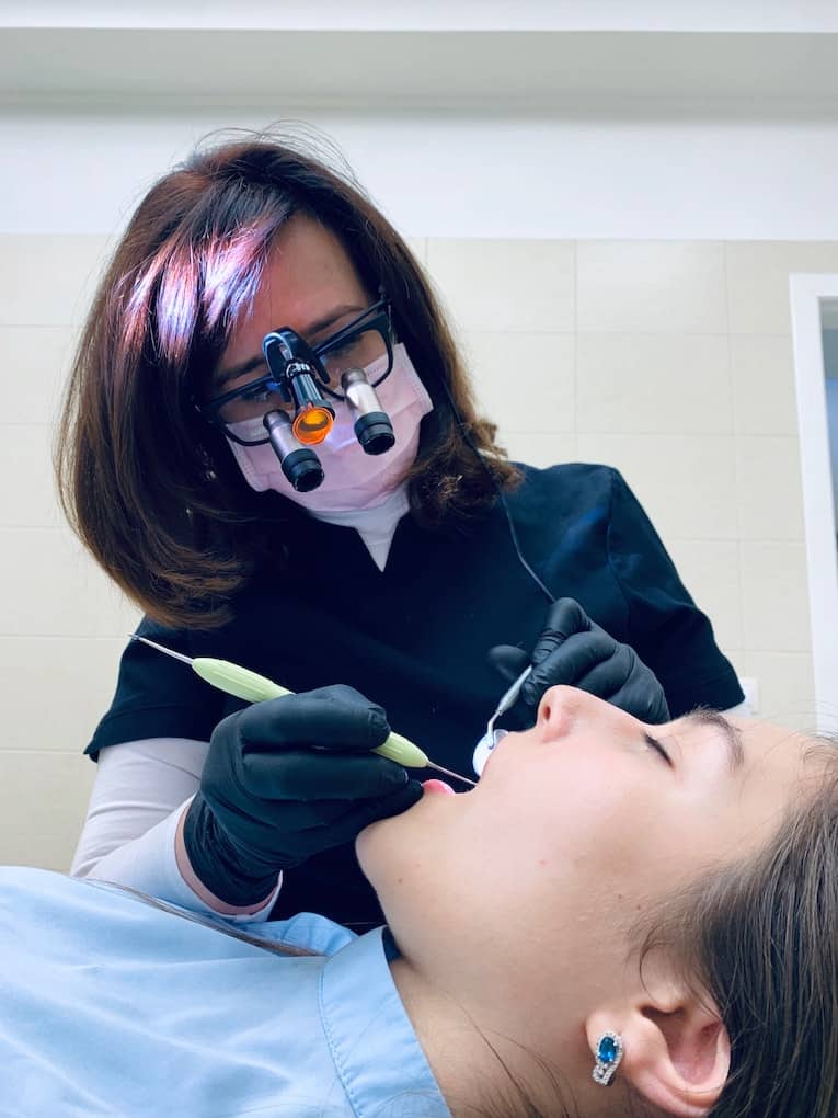 dentist working on patient